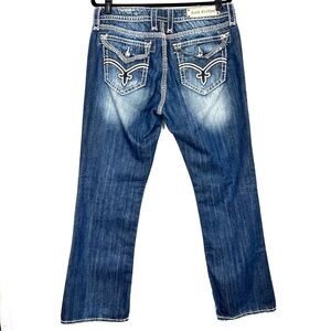 ROCK REVIVAL medium wash bootcut jeans J11